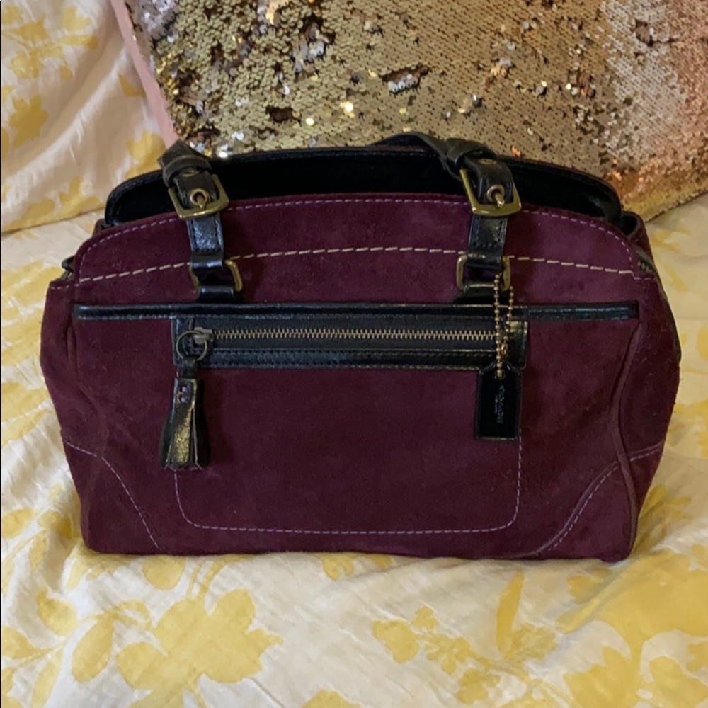 Coach Purple Suede Purse